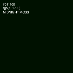 #011100 - Midnight Moss Color Image